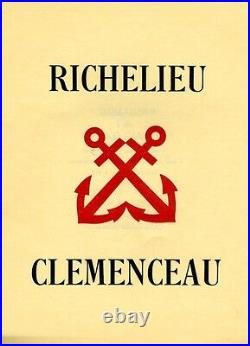 SS Richelieu & Clemenceau Dedication Booklet 1939 Campinchi