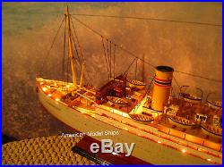 SS STAVANGERFJORD WITH LIGHTS 40 Handcrafted Wooden Model NEW