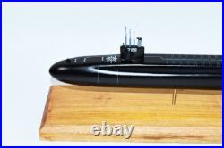 SSBN-728 USS Florida Submarine Model (Black Hull), Mahogany, Navy, 20 inch, Ohio