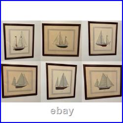 Sailboat Prints Set of 6 Nautical Ocean