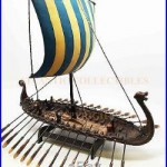 Scandinavian Viking Middle Ages War Ship Battle Longship Prototype Sculpture