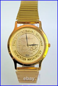 Seiko Puget Sound Naval Shipyard Bremerton WA Commemorative Watch Runs SB12