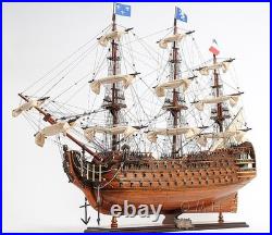 Ship Model Watercraft Traditional Antique Royal Louis Boats Sailing Mahogany