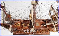 Ship Model Watercraft Traditional Antique Royal Louis Boats Sailing Mahogany