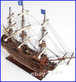 Ship Model Watercraft Traditional Antique Royal Louis Boats Sailing Mahogany