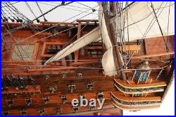 Ship Model Watercraft Traditional Antique Royal Louis Boats Sailing Mahogany