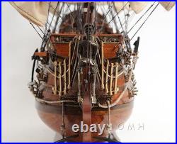 Ship Model Watercraft Traditional Antique Royal Louis Boats Sailing Mahogany