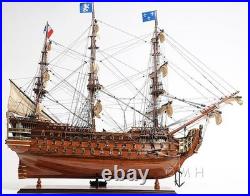 Ship Model Watercraft Traditional Antique Royal Louis Boats Sailing Mahogany