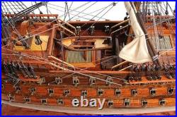 Ship Model Watercraft Traditional Antique Royal Louis Boats Sailing Mahogany