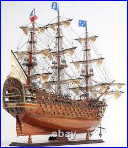 Ship Model Watercraft Traditional Antique Royal Louis Boats Sailing Mahogany