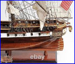 Ship Model Watercraft Traditional Antique USS Constellation Wood Base Western