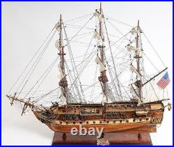 Ship Model Watercraft Traditional Antique USS Constitution Boats Sailing Wood