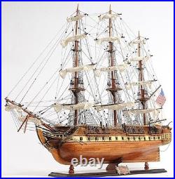 Ship Model Watercraft Traditional Antique USS Constitution Boats Sailing Wood
