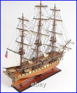 Ship Model Watercraft Traditional Antique USS Constitution Boats Sailing Wood