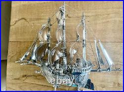 Solid silver ship model