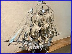 Solid silver ship model