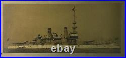 Spanish American War Uss Indiana (bb-1) United States Battleship Albumen Photo