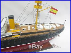 Spanish Battleship Pelayo 1887 Handcrafted War Ship Display Model 43 NEW