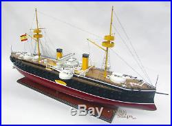 Spanish Battleship Pelayo 1887 Handcrafted War Ship Display Model 43 NEW