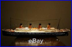 TITANIC MODEL SHIP 27' + LED & RIGGED RMS TITANIC OCEAN LINER White Star Line