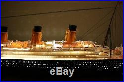 TITANIC MODEL SHIP 27' + LED & RIGGED RMS TITANIC OCEAN LINER White Star Line