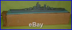 TOY STAMP & US NAVY WOOD IDENTIFICATION SHIP MODEL IOWA BATTLE SHIP