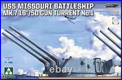 Takom 1/72 US Navy Battleship Missouri 16 inch 50 caliber gun Mk. 7 3 twin gun fi