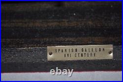 Tall Ship Model 29 Wooden Fully Built Spanish Galleon Great Condition