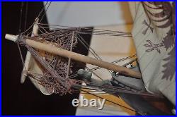 Tall Ship Model 29 Wooden Fully Built Spanish Galleon Great Condition