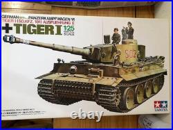 Tamiya 1/25 German Heavy Tank Tiger I Display Model Kit Set Unassembled Japan JP