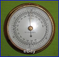 Taylor U. S. Navy Ships Barometer U. S. Government with Identification Plate 1956