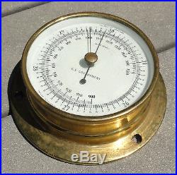 Taylor U. S. Navy Ships Barometer U. S. Government with Identification Plate 1956