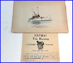 The Badger Battleship Wisconsin BB-9 News Letters Navy China Japan