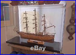 The Cutty Sark Large Scale Wooden Model Ship with Custom Acrylic 4 FT x 4 FT Case
