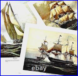Thomas Hoyne 3 New Nautical Prints Sailing Ships Art Sea Boat Navy War Litho