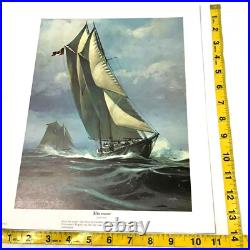 Thomas Hoyne 3 New Nautical Prints Sailing Ships Art Sea Boat Navy War Litho