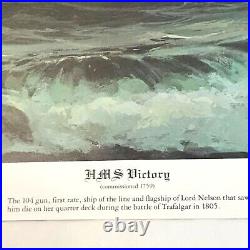 Thomas Hoyne Art Prints Nautical Set 3 Sailing Ship Sea Boat Navy War Litho -NEW