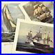 Thomas-Hoyne-Litho-Prints-Set-of-3-Nautical-Sailing-Ship-Sea-Boat-Navy-War-NEW-01-jx
