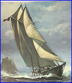 Thomas Hoyne Litho Prints Set of 3 Nautical Sailing Ship Sea Boat Navy War -NEW