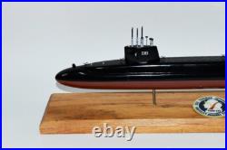 Thomas Jefferson (SSBN-618) Submarine, Navy, Scale Model, Mahogany, 20 inch, Ethan