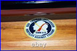 Thomas Jefferson (SSBN-618) Submarine, Navy, Scale Model, Mahogany, 20 inch, Ethan