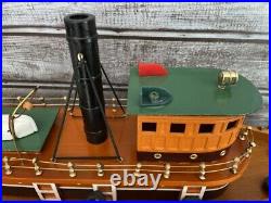 Tugboat River Rat Wooden Model Ship 18x 6x 12