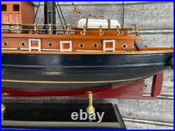 Tugboat River Rat Wooden Model Ship 18x 6x 12