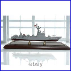 Turkish Battle Warship Model in Display Case Military Navy Ship Collectible