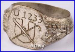 U 1233 Cane U-boat WW2 German ring naval submarine U-Boot Kriegsmarine Navy WWII