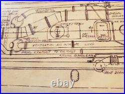U Boat Type VllC Submarine 150 Scale Blueprint. 4 sheets