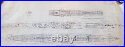 U Boat Type VllC Submarine 150 Scale Blueprint. 4 sheets