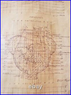 U Boat Type VllC Submarine 150 Scale Blueprint. 4 sheets