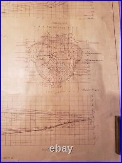 U Boat Type VllC Submarine 150 Scale Blueprint. 4 sheets