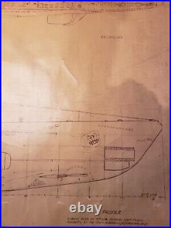 U Boat Type VllC Submarine 150 Scale Blueprint. 4 sheets